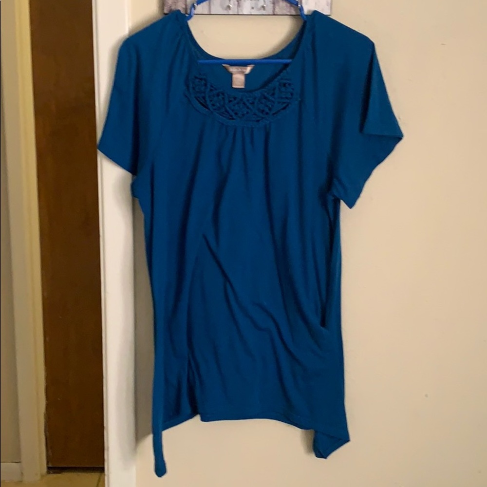 Turquoise blue blouse